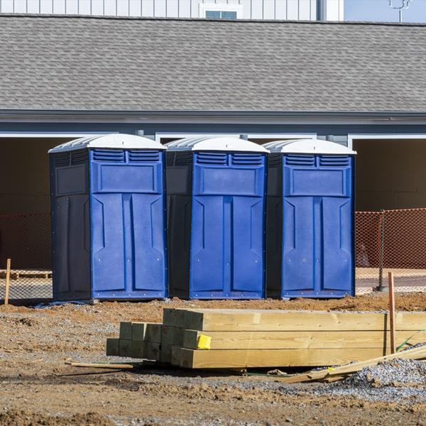 Heavy-duty construction site porta potty in Richardson, Texas