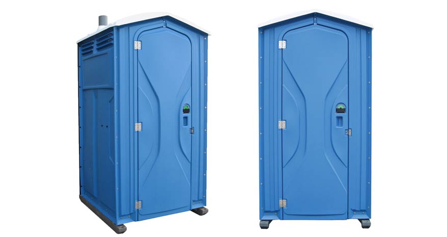 Long-term porta potty units on site in Richardson, Texas